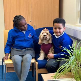 Ella popped over to St. George's Road today for a quick visit. As usual, everyone was glad to see her.