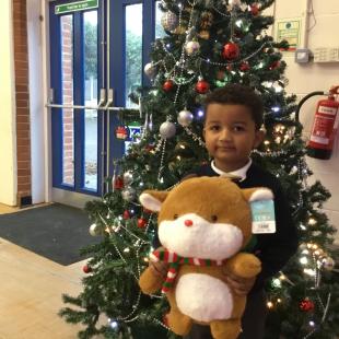 Well done to Kobe who is the winner of our 'Name the Teddy' challenge at Bonham. The children all chose a name, which was then randomly drawn from a hat. Kobe named his cuddly reindeer ‘Elfkins’.