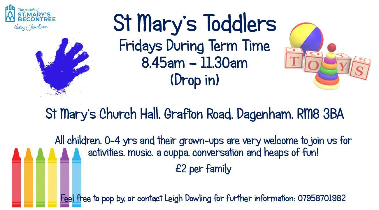 St. Mary's Toddlers Drop-in flyer